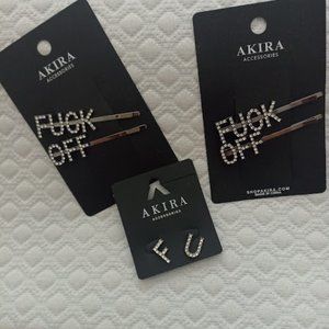 Hair pin and earings